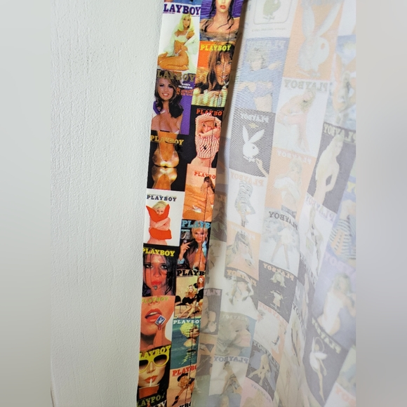 Iconic Vintage Playboy Bunny Magazine Centerfold Button Up Dress Shirt NWOT SZ L - Picture 14 of 14